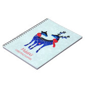 Carnet Blue Nordic Christmas Reindeer Pair (Côté gauche)