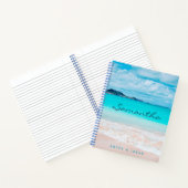 Carnet Blue Ocean Hawaii Tropical Sandy Beach Nom photo (Intérieur)