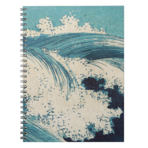 Carnet Blue Ocean Waves Bois japonais