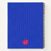 Carnet Blue on Blue Stripes Checks Name Art Sketchbook (Dos)