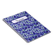 Carnet Blue Pansy Flowers Personalized (Côté Droit)