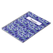 Carnet Blue Pansy Flowers Personalized (Côté gauche)