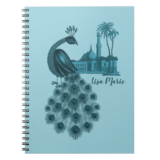 Carnet Blue Peacock (Devant)