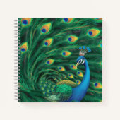 Carnet Blue Peacock Bird (Devant)