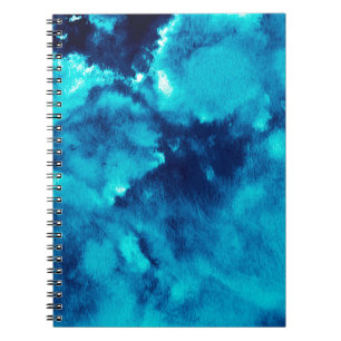 Carnet Blue Phantom Fashion Motif Dirty Plash Watercol