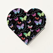 Carnet Blue Purple Chic Butterflies Pattern (Dos)