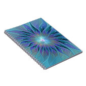 Carnet Blue Purple Flower Dream Abstract Fractal Art (Côté Droit)