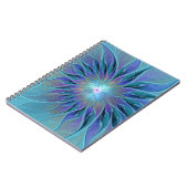 Carnet Blue Purple Flower Dream Abstract Fractal Art (Côté gauche)