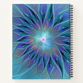 Carnet Blue Purple Flower Dream Abstrait Fractal Art (Dos)