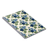 Carnet Blue Rose Floral Pattern (Côté Droit)