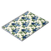 Carnet Blue Rose Floral Pattern (Côté gauche)