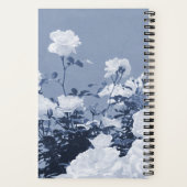 Carnet Blue Roses Floral Garden Custom Spiral Notebook (Verso)