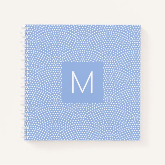 Carnet Blue Same Komon (peau de requin) Monogrammé (Devant)