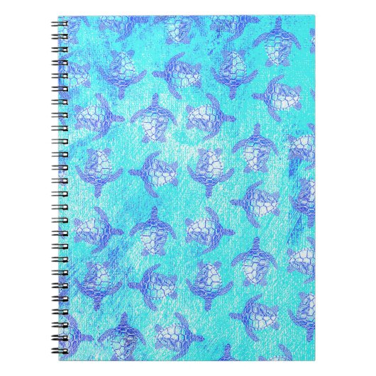 Carnet Blue Sea Turtle Print (Devant)