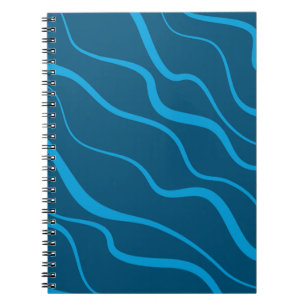 Carnet Blue, simple, modern, cool wave abstraction