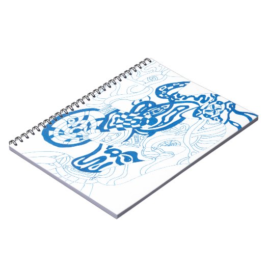 Carnet "Blue Sketch" Art Abstrait (Côté gauche)