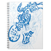 Carnet "Blue Sketch" Art Abstrait (Devant)