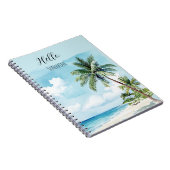 Carnet Blue Skies Sunshine Tropical Island Palm Tree (Côté Droit)