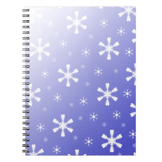 Carnet Blue Snowflake (Devant)
