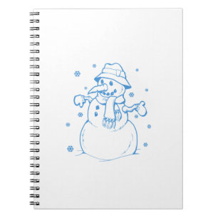 Carnet Blue snowman