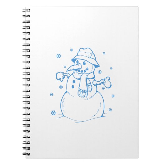 Carnet Blue snowman (Devant)