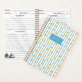 Carnet Blue Stripe | Pasta Shapes Personalized (À l'intérieur)