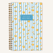 Carnet Blue Stripe | Pasta Shapes Personalized (Recto)
