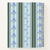 Carnet Blue Striped Floral Archive Personalized (Dos)
