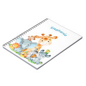 Carnet Blue Watercolor Cute (Côté gauche)