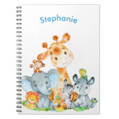 Carnet Blue Watercolor Cute (Devant)