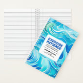 Carnet Blue Watercolor Waves Exercice Patience Convention (À l'intérieur)