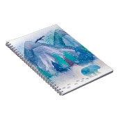 Carnet Blue Watercolor Winter Mountain Landscape Art (Côté Droit)