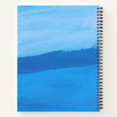 Carnet Blue watercolour tranquility (Dos)