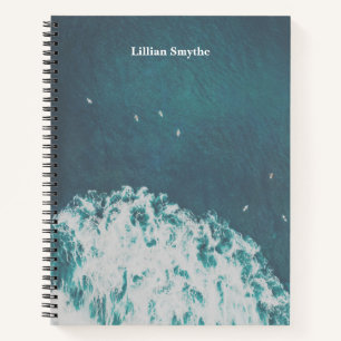 Carnet Blue Waves Aerial Beach Photographie Customisée