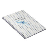 Carnet Blue White Stripes Dragonfly Believe (Côté Droit)