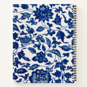Carnet Blue White Wildflower French Country Custom Spiral (Dos)