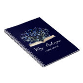 Carnet Blue Wildflowers Grow From Book Teacher Notebook (Côté Droit)