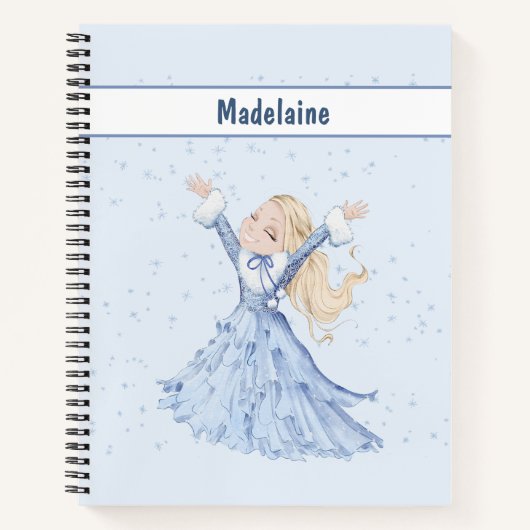 Carnet Blue Winter Princess Girls Personal (Devant)