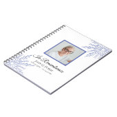 Carnet Blue Winter Snowflakes Célébration de la vie funér (Côté gauche)