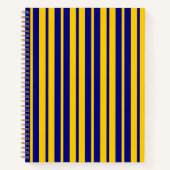 Carnet Blue Yellow Stylish Stripes Pattern Design  (Devant)
