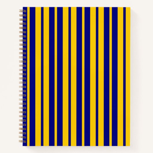 Carnet Blue Yellow Stylish Stripes Pattern Design  (Devant)