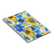Carnet Blue Yellow Sunflowers (Côté Droit)