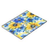 Carnet Blue Yellow Sunflowers (Côté gauche)
