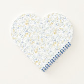 Carnet Blue Yellow Wildflower Pattern (Dos)