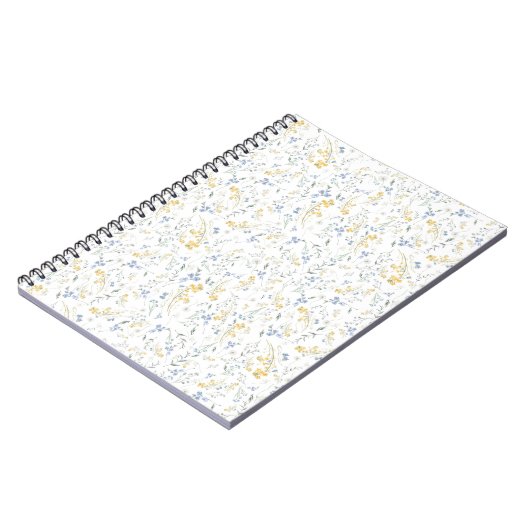 Carnet Blue Yellow Wildflower Pattern (Côté gauche)