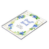 Carnet Blueberry Floral Baby Shower Guest Book (Côté gauche)