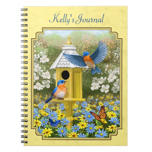 Carnet Bluebirds et Rond Birhouse Jaune (Devant)