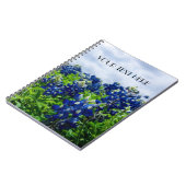 Carnet Bluebonnets Blue Flowers Texas texan Floral (Côté gauche)