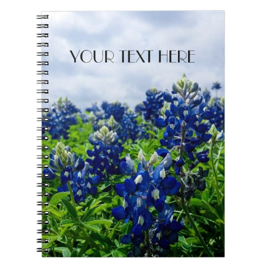 Carnet Bluebonnets Blue Flowers Texas texan Floral (Devant)