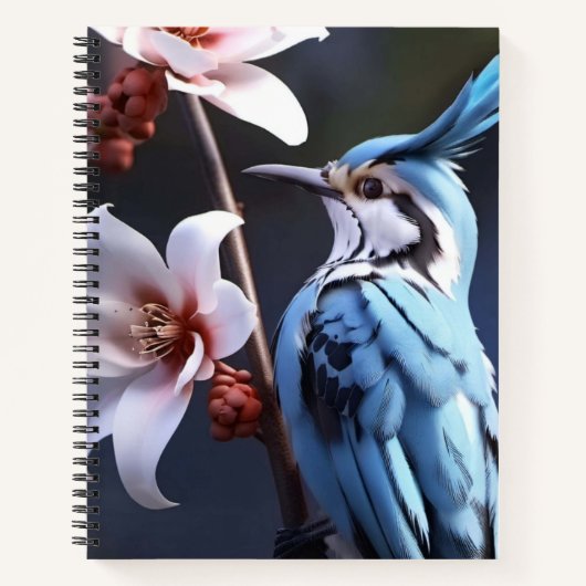 Carnet Bluejay et Fleurs (Devant)